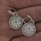 Circle Cluster dangle Earrings ER402